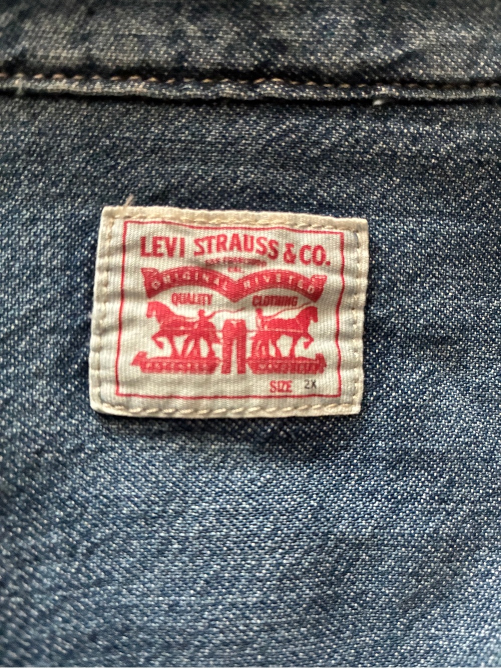 Levi’s Two-Tone Denim Western Shirt - Picture 7 of 10
